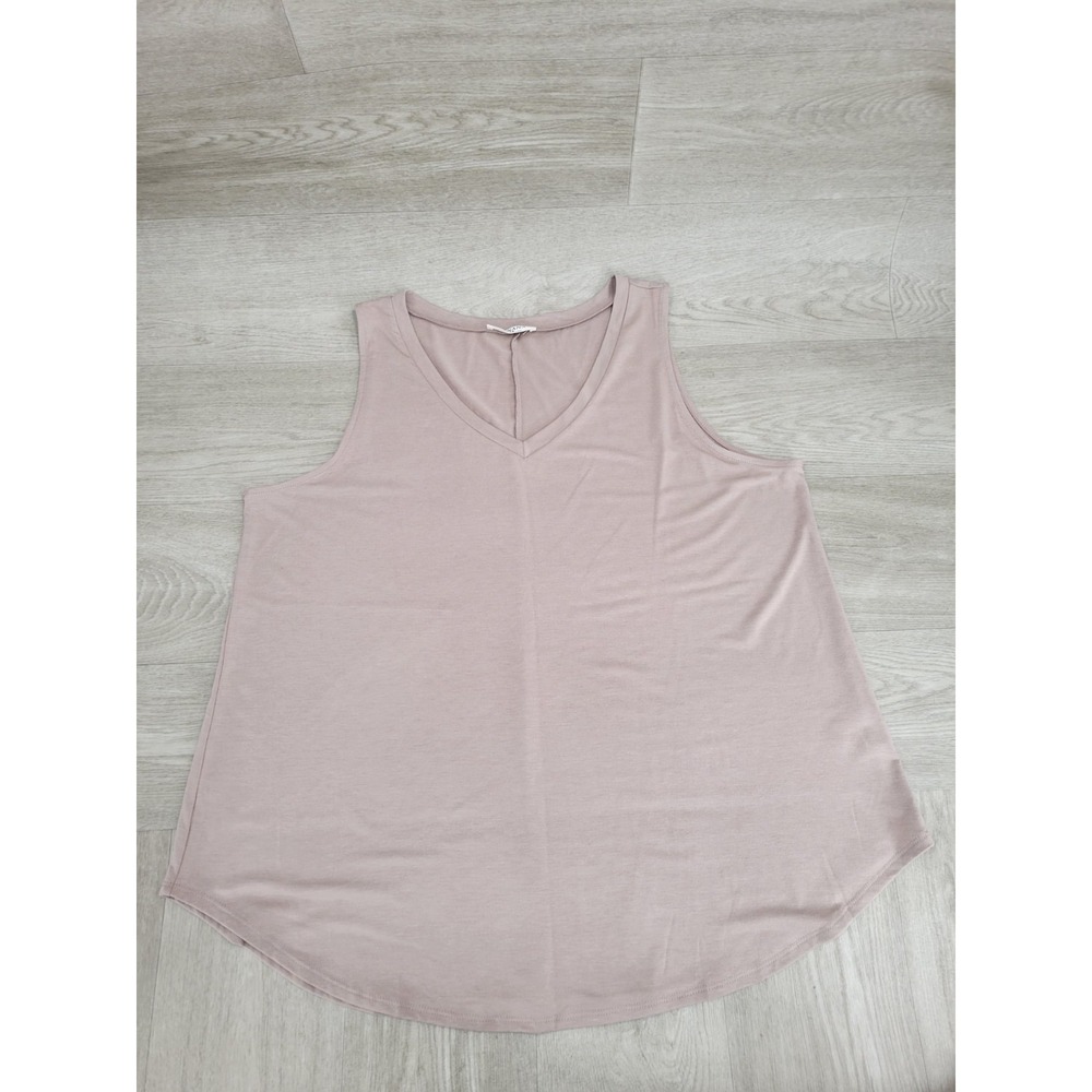 Zenana Tank Top Women's 3XL Brown Curved Hem Sleeveless Tunic Plus Size Casual